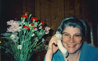 Mom on the phone! :-) 